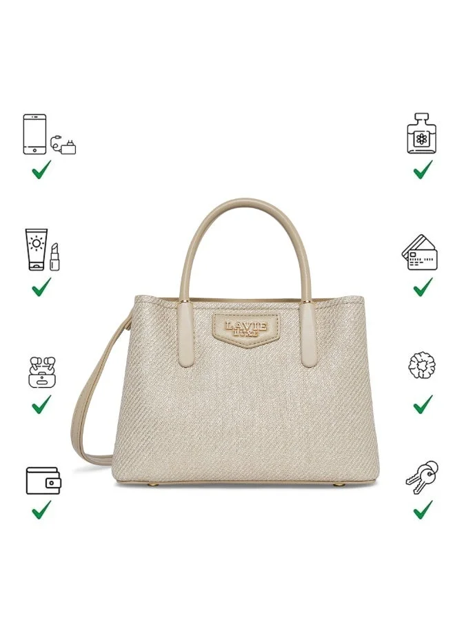 Lavie  Luxe Women's Glam Bella 3 Comparment Small (Beige) for Women | Best Price UAE